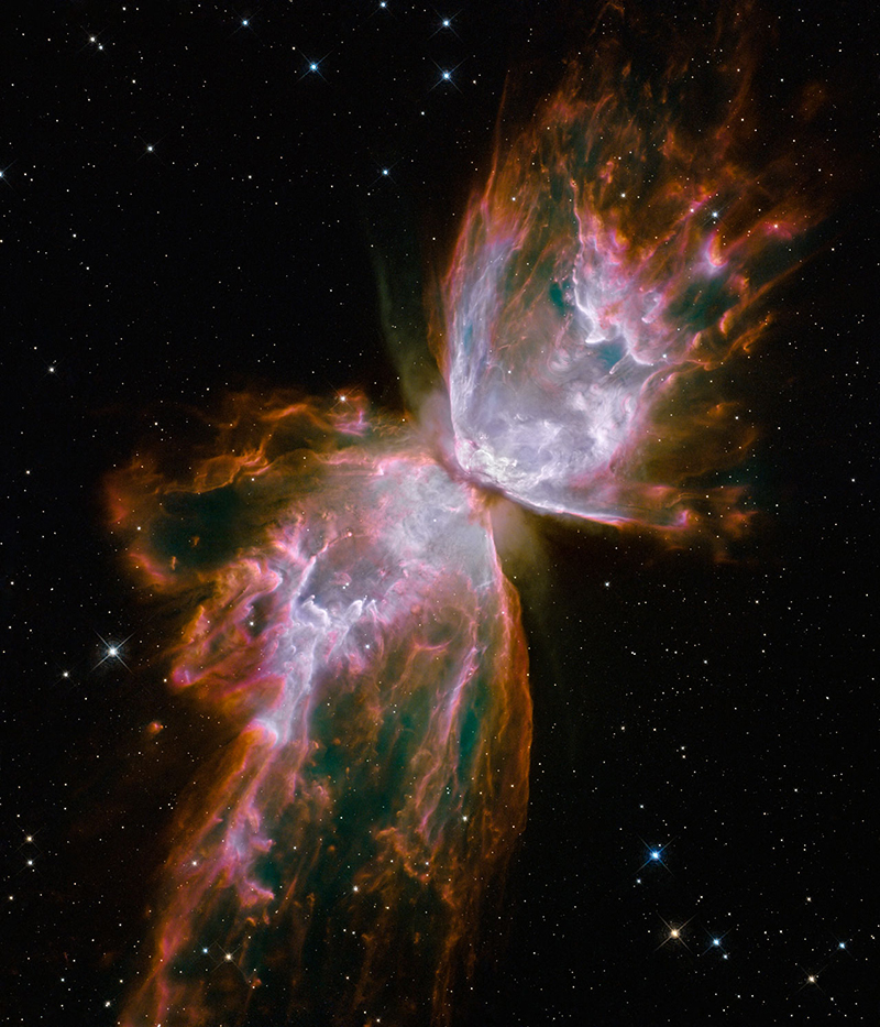 Butterfly emerges from stellar demise in planetary nebula NGC 63